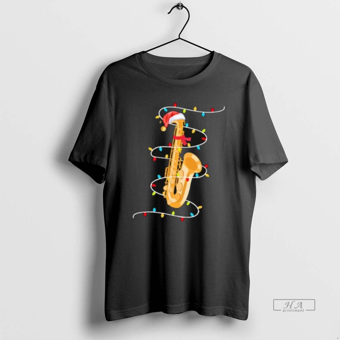 Official Saxophone Christmas Lights Stylish T-Shirts, Hoodie, Sweatshirt | PodTeesHub.com