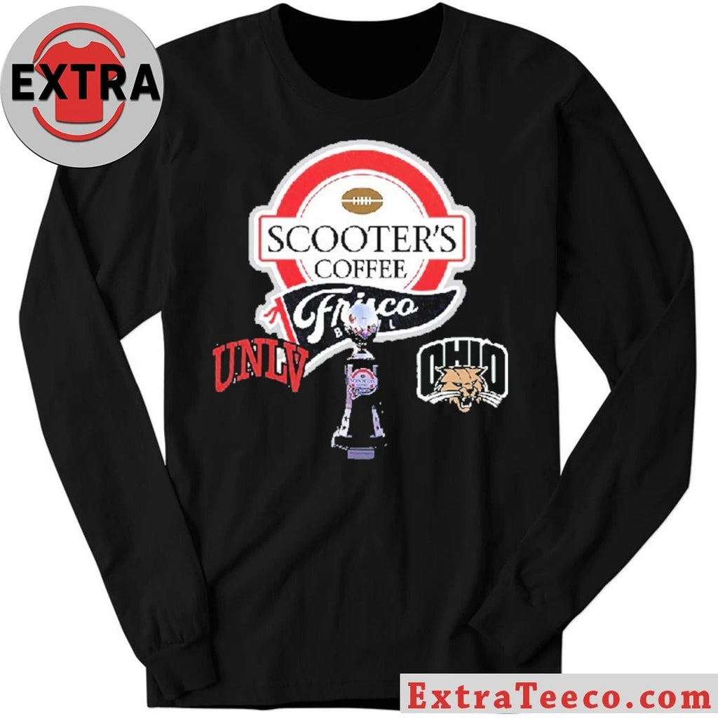 Official Scooter’s Coffee Frisco Bowl UNLV Rebels Versus Ohio Bobcats Bowl Season College Football 2025 2026 Logo Shirt