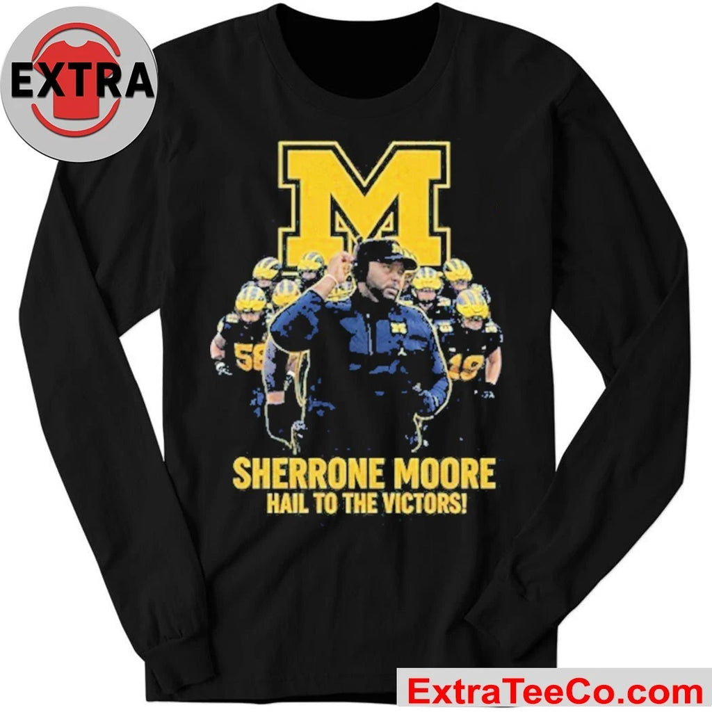 Official Sherrone Moore Michigan Wolverines Hail to the Victors Head Coach Shirt