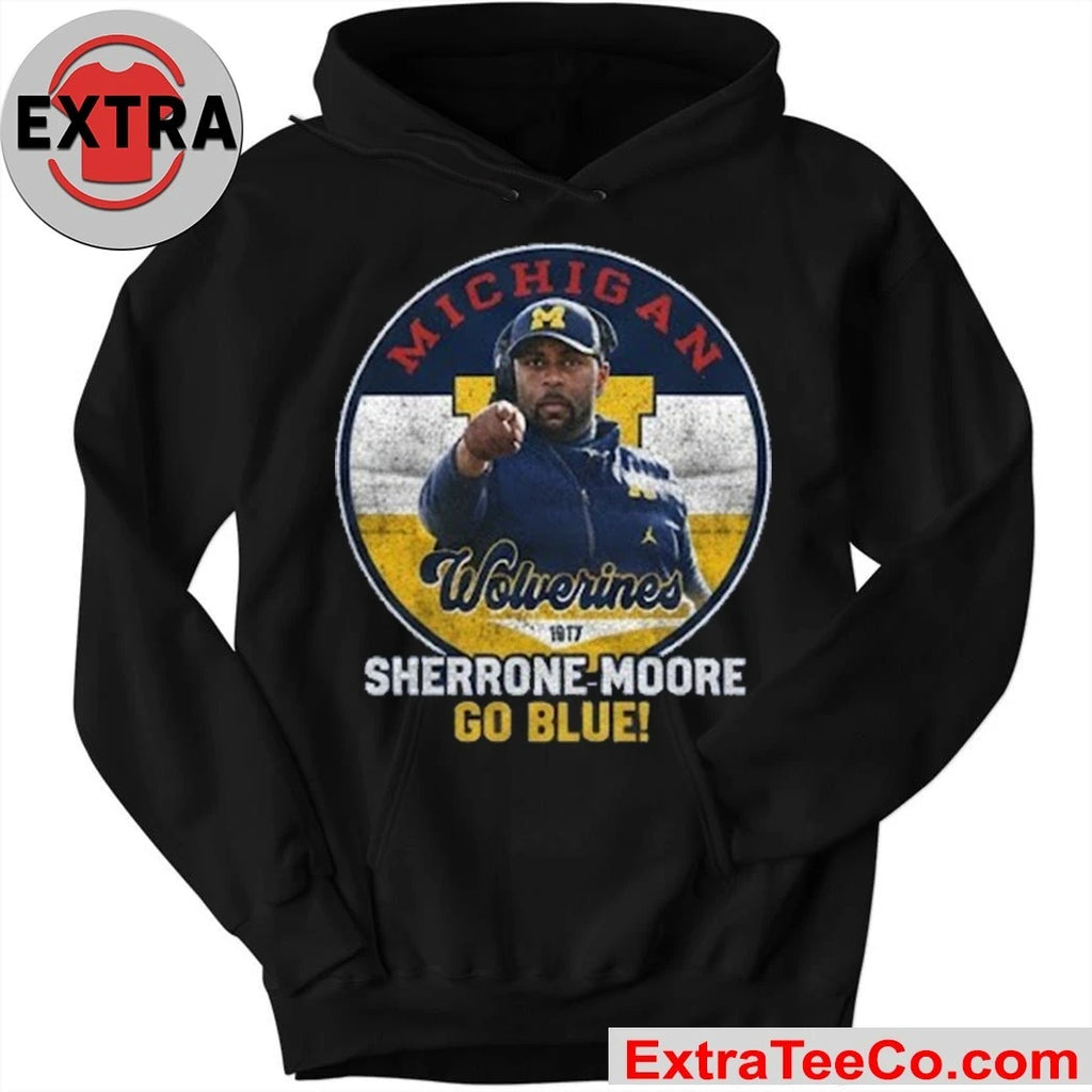 Official Sherrone Moore Michigan Wolverines Tee Michigan Sherrone Moore Go Blue Shirt