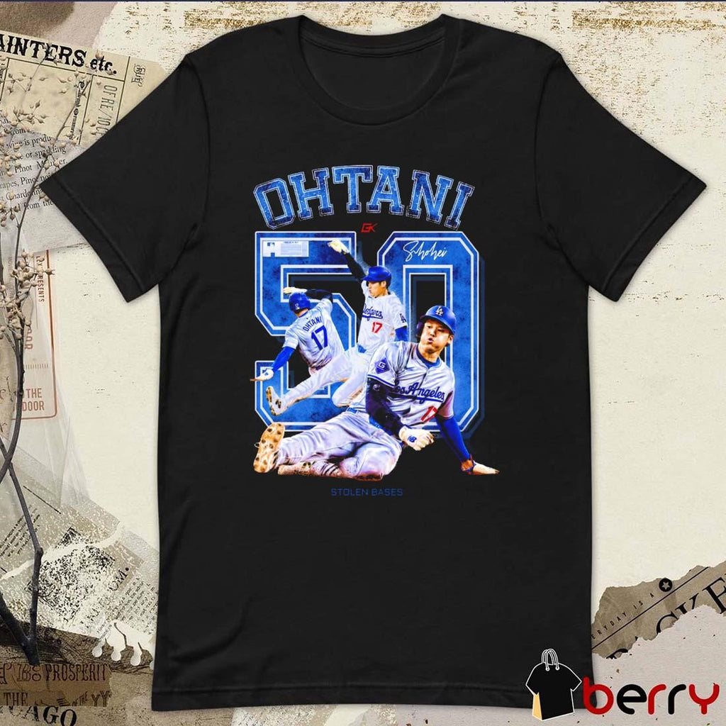 Shohei Ohtani Los Angeles Dodgers MLB 50 Stolen Bases Signature Graphic t-shirt