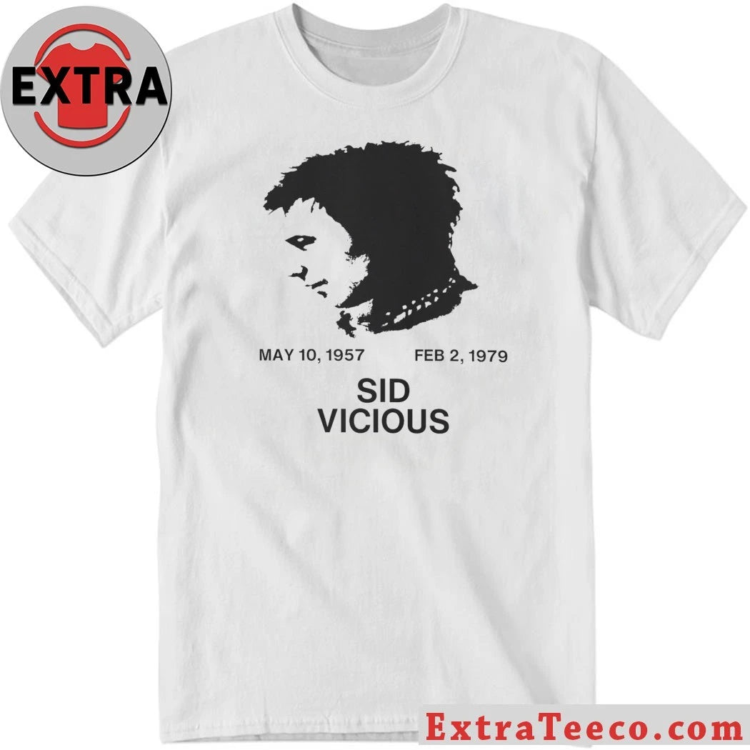 Official Sid Vicious He was born on May 10, 1957, and died on February 2, 1979 T-Shirt