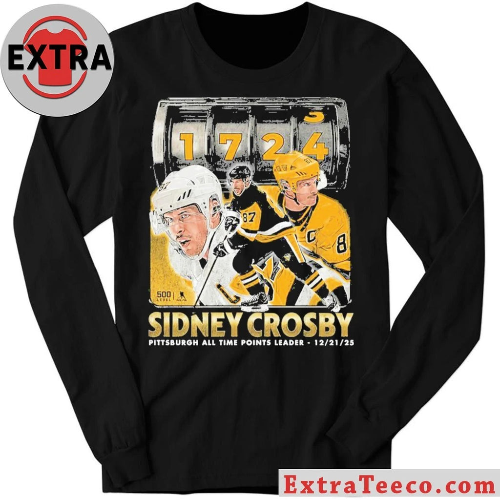 Official Sidney Crosby Pittsburgh All Time Points Leader 2025 T-Shirt