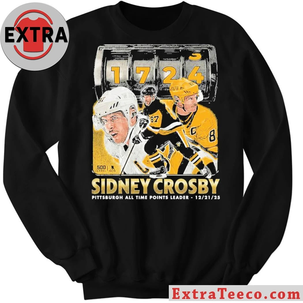Official Sidney Crosby Pittsburgh All Time Points Leader 2025 T-Shirt