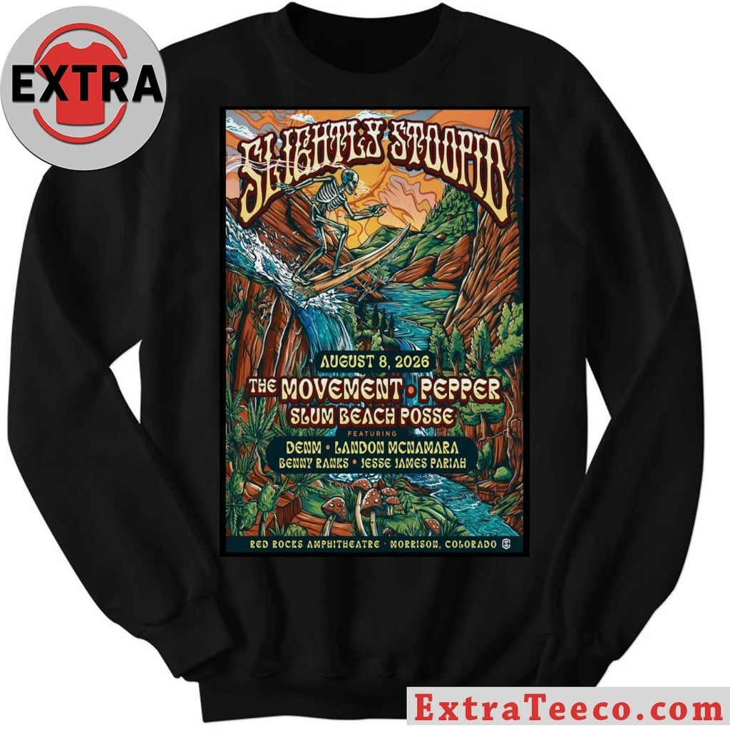 Official Slightly Stoopid August 8 2026 Red Rocks Amphitheatre Morrison CO Poster Shirt