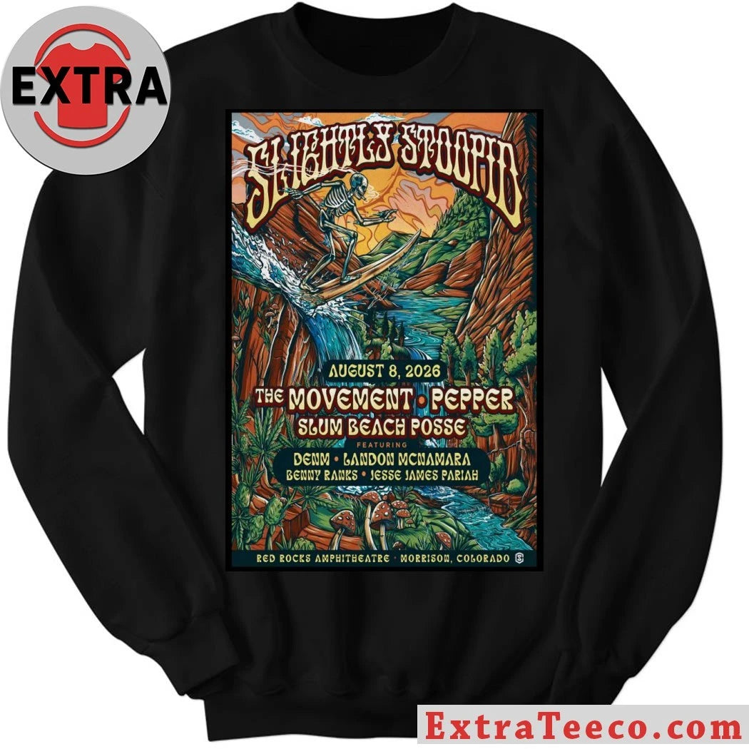 Official Slightly Stoopid August 8 2026 Red Rocks Amphitheatre Morrison CO Poster Shirt