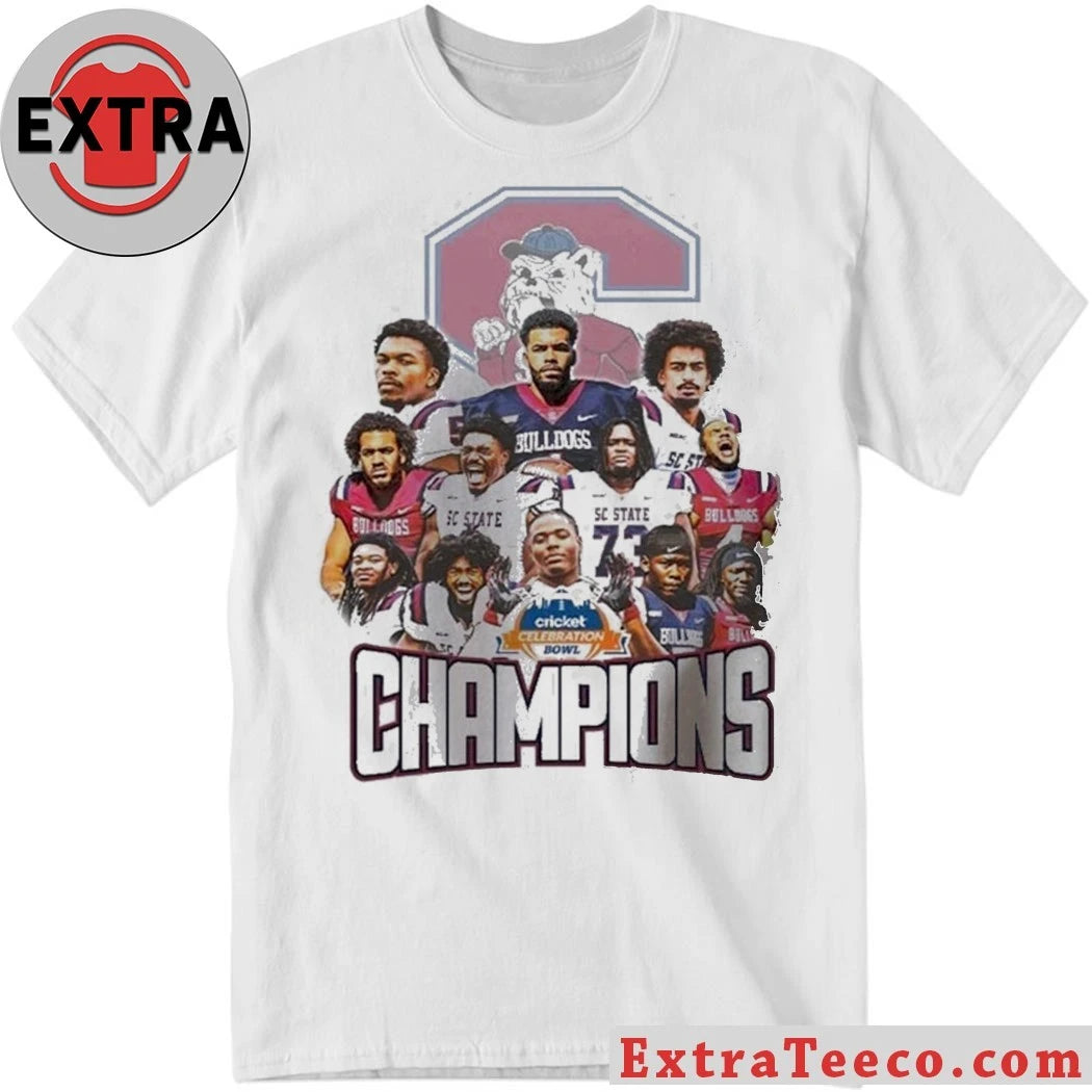 Official South Carolina State Bulldogs 2025 Cricket Celebration Bowl Champions Team Logo Shirt