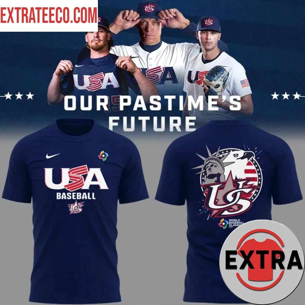 Official Special 2026 World Baseball Classic USA Baseball Team New Uniform Logo Two Sided T-Shirt