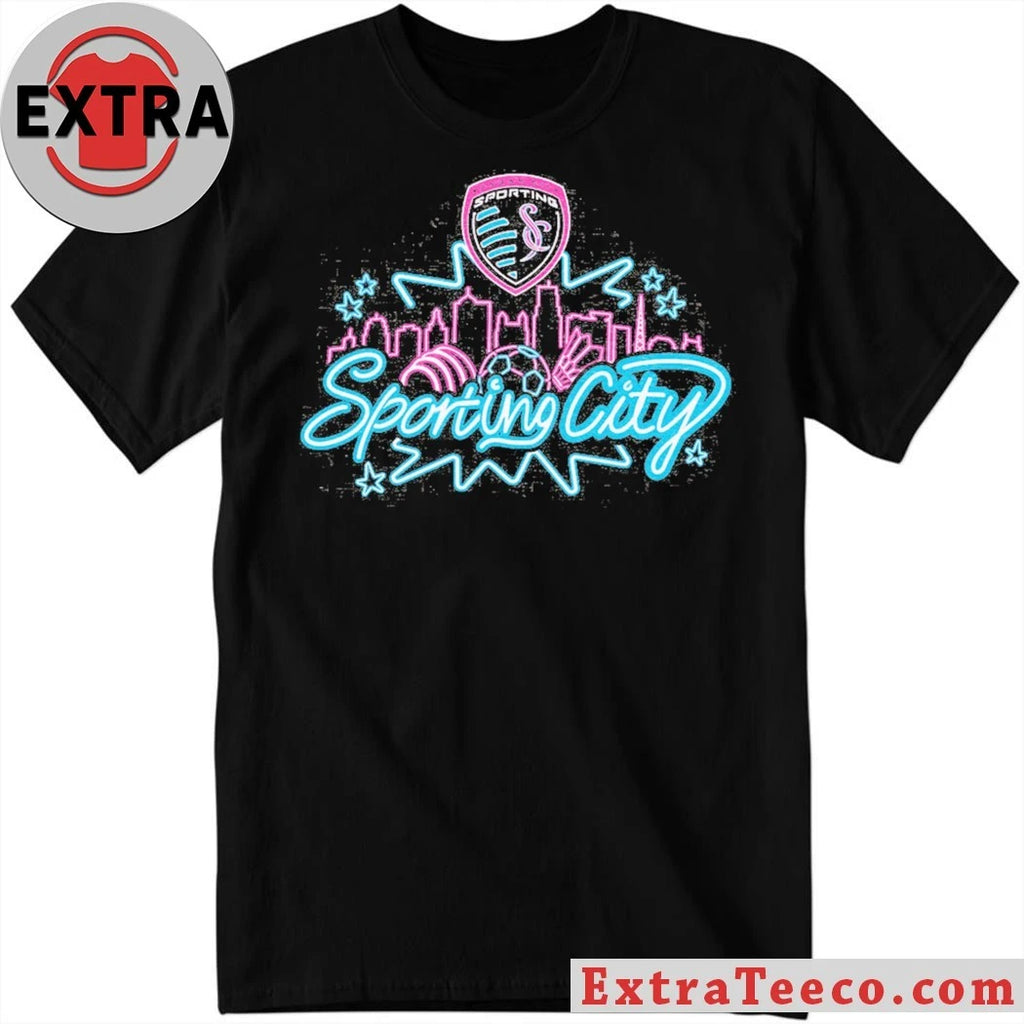 Official Sporting Kansas City Neon Skyline T-Shirt