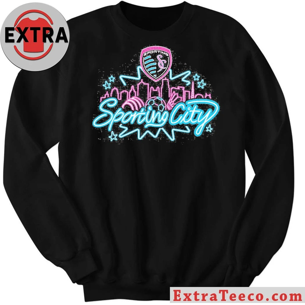 Official Sporting Kansas City Neon Skyline T-Shirt