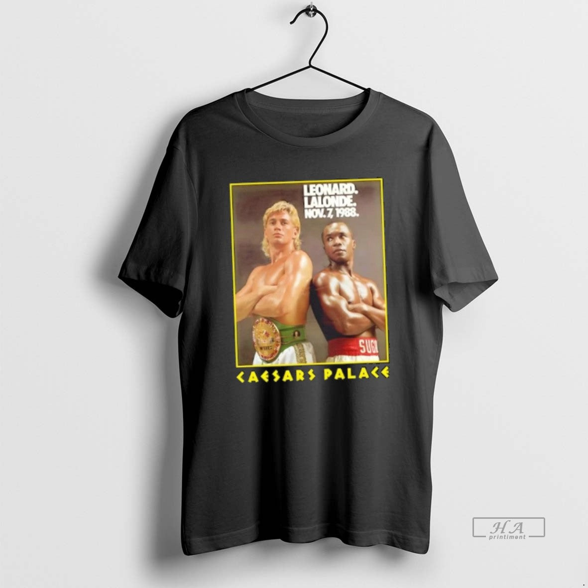 Official Sugar Ray Leonard Lalonde Nov 7 1988 Caesars Palace T-Shirts, Hoodie, Sweatshirt | PodTeesHub.com
