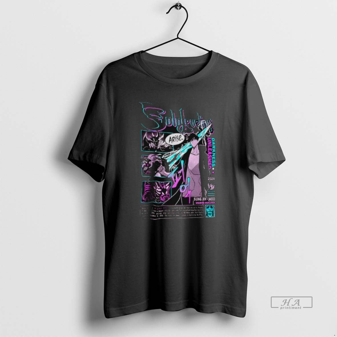 Official Sung Jin Woo Arise Anime Darkness Unleashed T-Shirts, Hoodie, Sweatshirt | PodTeesHub.com