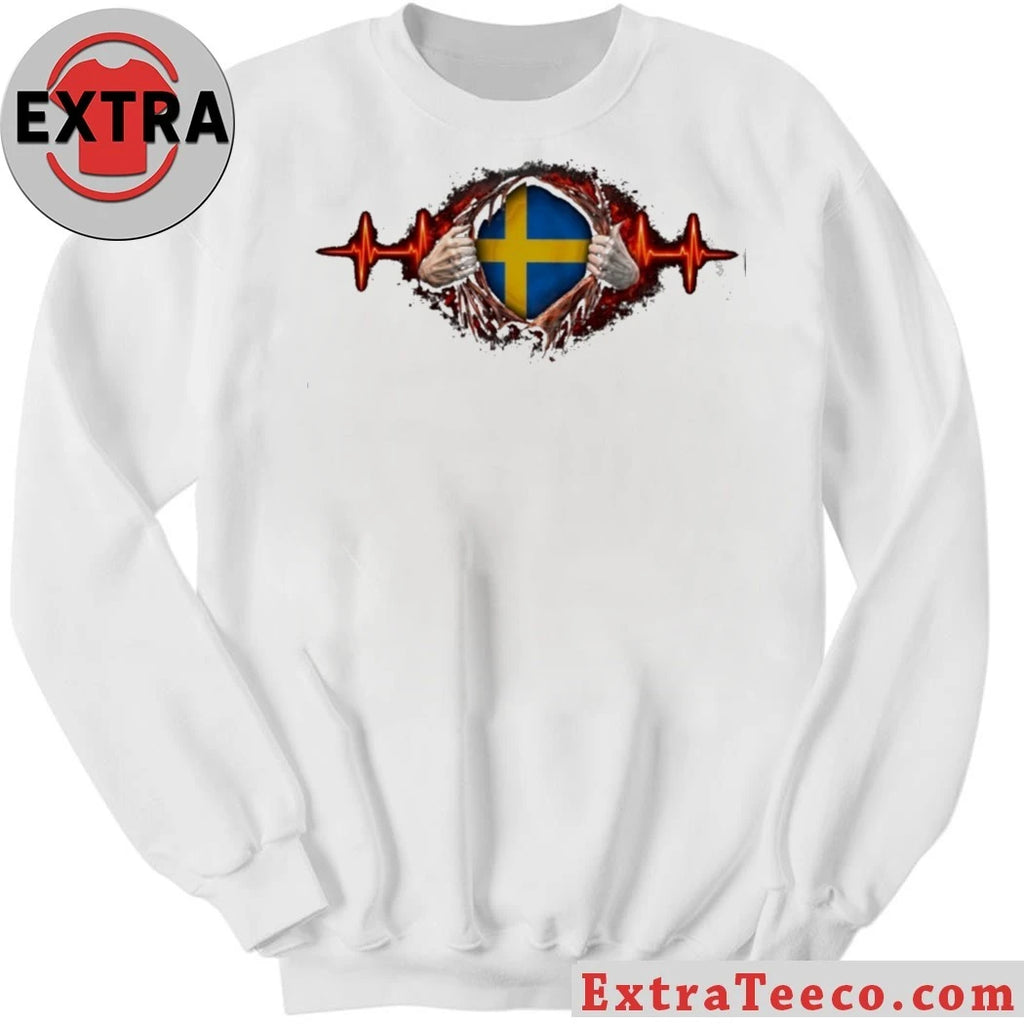 Official Swedish Heartbeat Flag T-Shirt