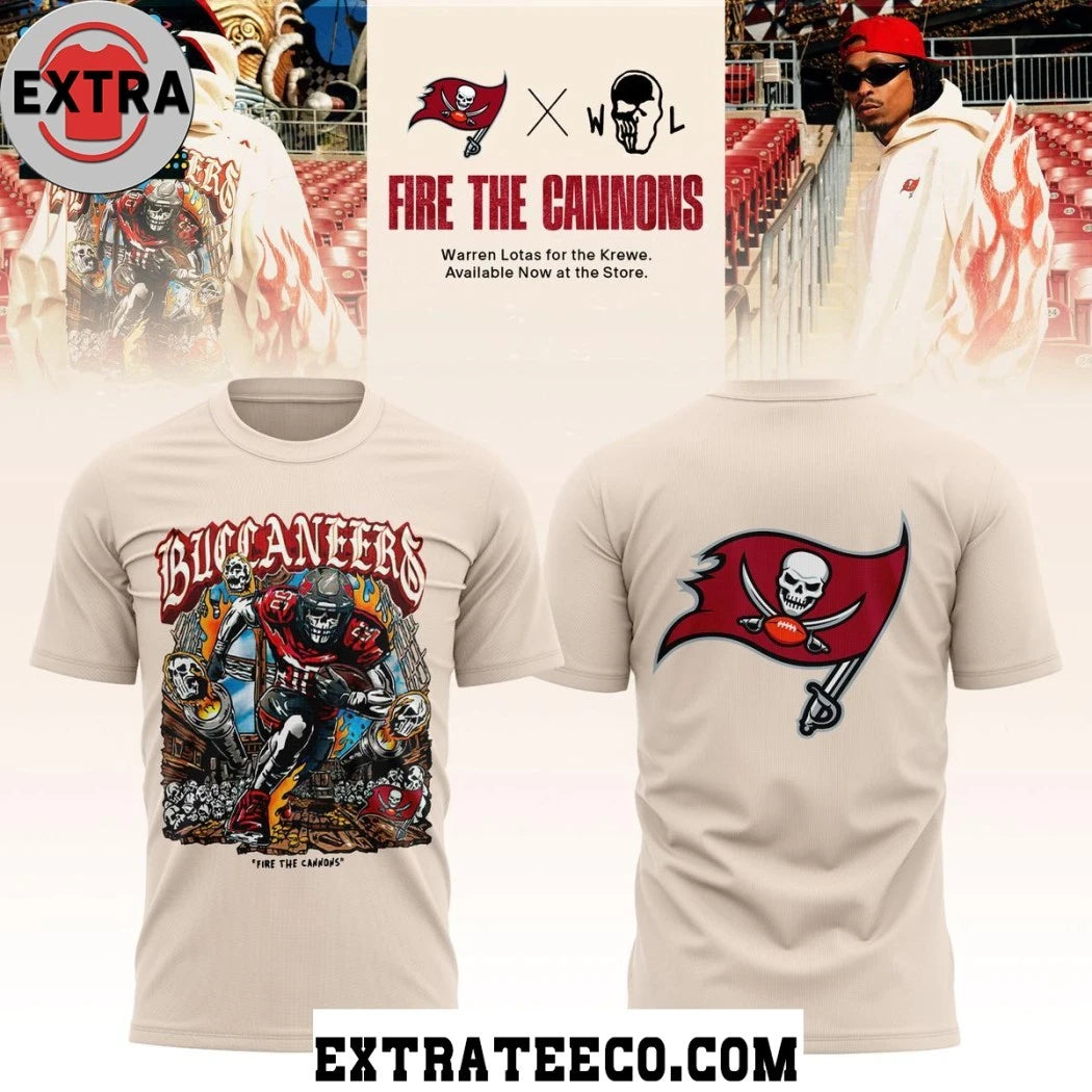 Official Tampa Bay Buccaneers Warren Lotas 2025 Fire The Cannons Logo 2025 Shirt