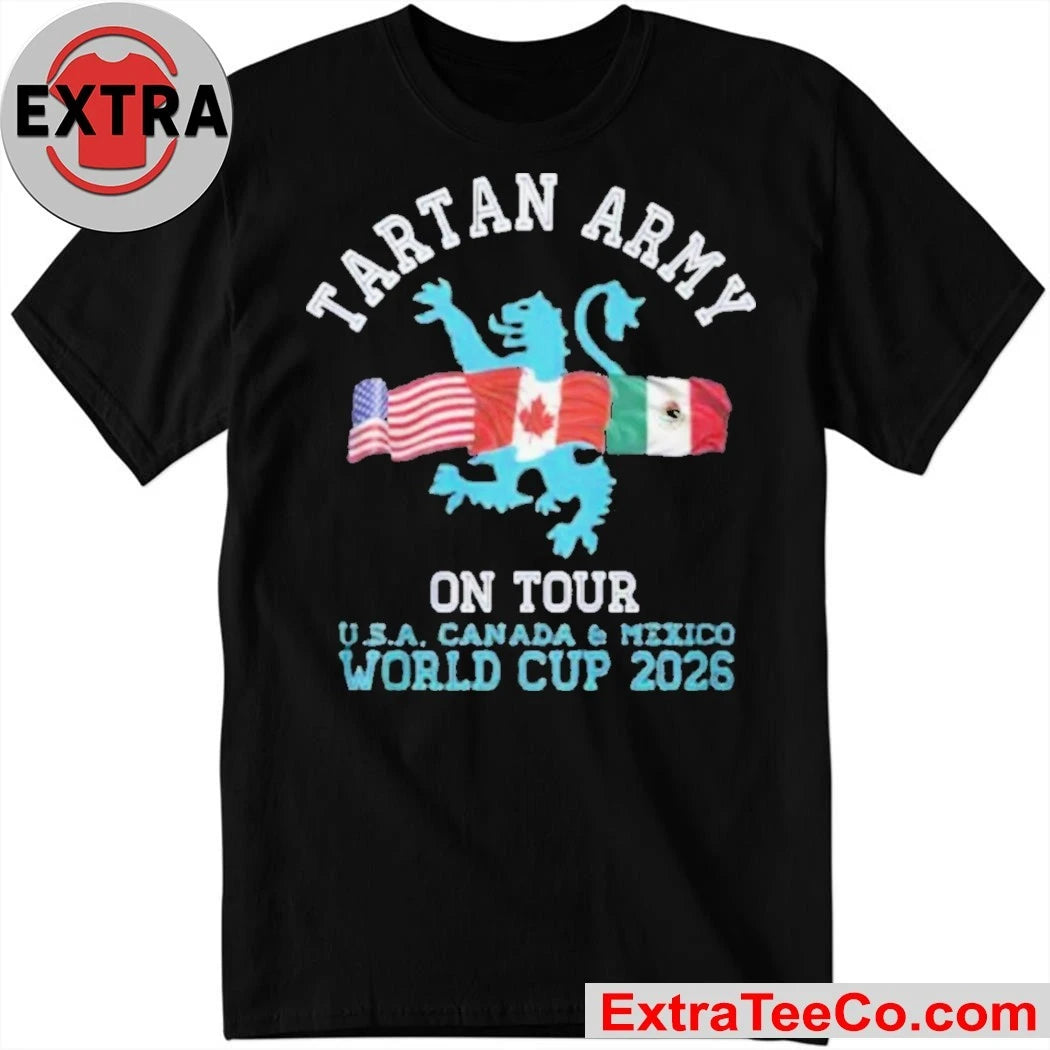 Official Tartan Army On Tour USA Canada And Mexico Scotland World Cup 2026 Unisex T-Shirt