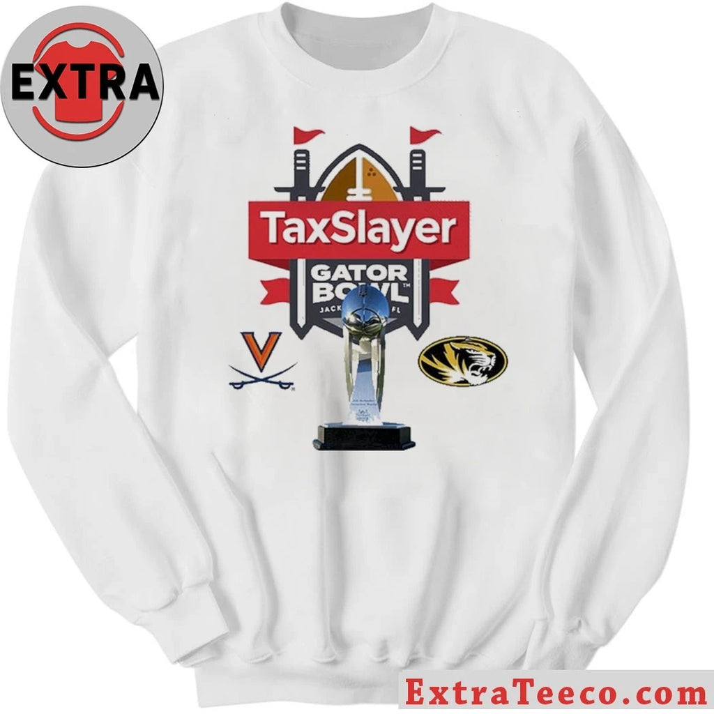 Official TaxSlayer Gator Bowl Virginia Cavaliers Versus Missouri Tigers Bowl Season College Football 2025 2026 Logo Shirt