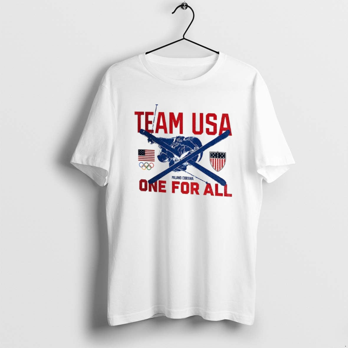 Official Team Usa Milano Cortina One For All 2026 Olympic T-Shirts, Hoodie, Sweatshirt | PodTeesHub.com