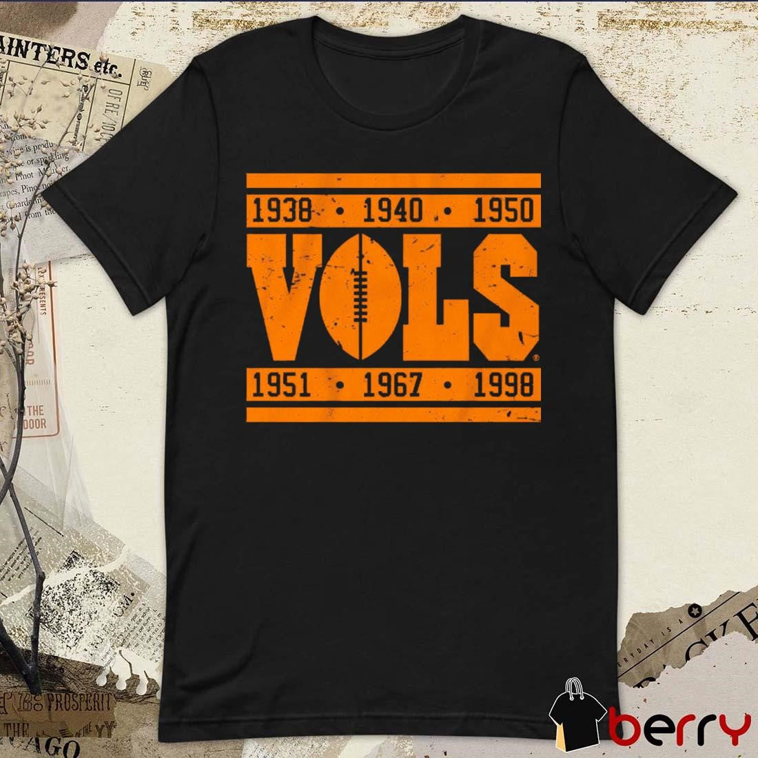 Tennessee Football Glory Years 1938-1998 t-shirt