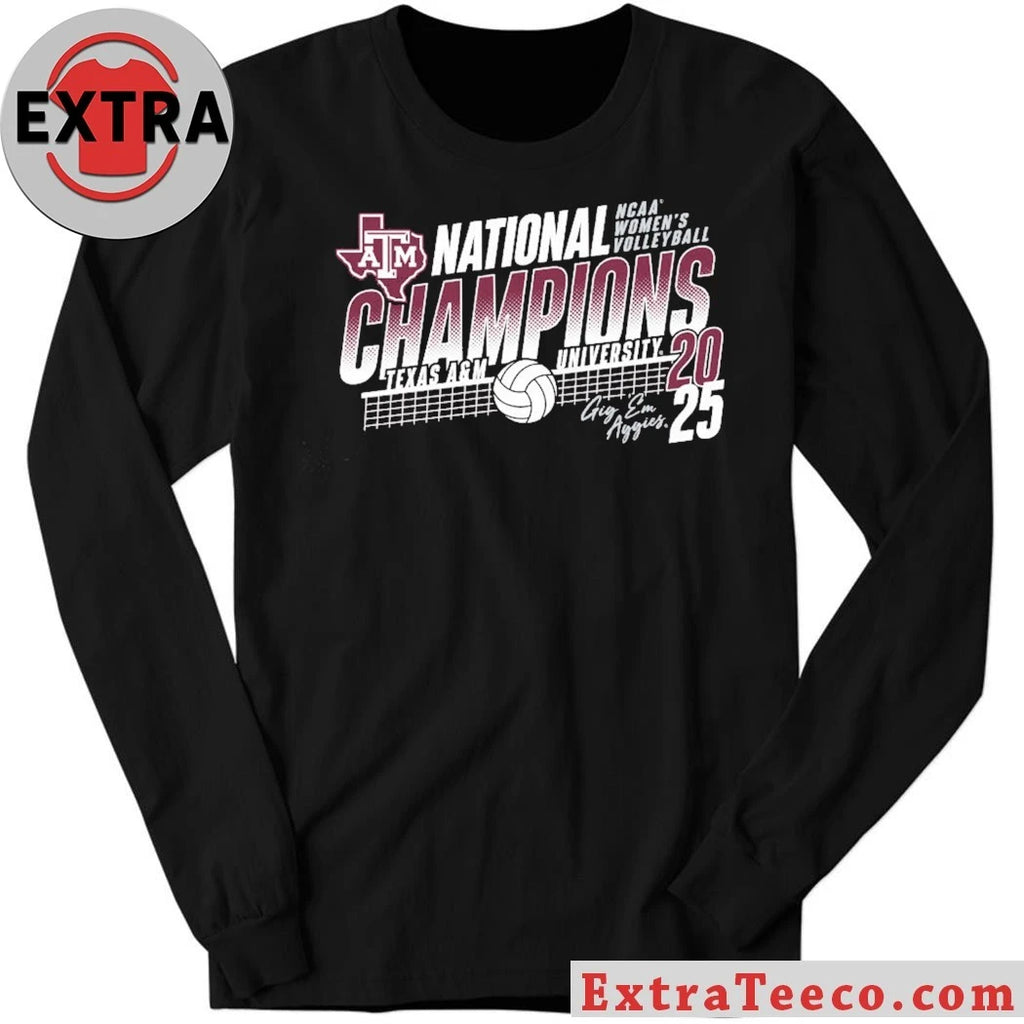 Official Texas A&amp;M Aggies 2025 NCAA Division I Women’s Volleyball Championship T-Shirt