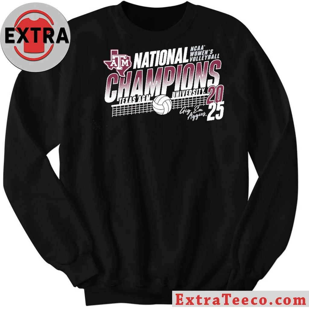 Official Texas A&amp;M Aggies 2025 NCAA Division I Women’s Volleyball Championship T-Shirt