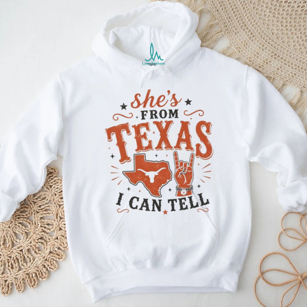 Texas Longhorns Softball she’s from Texas I can tell shirt