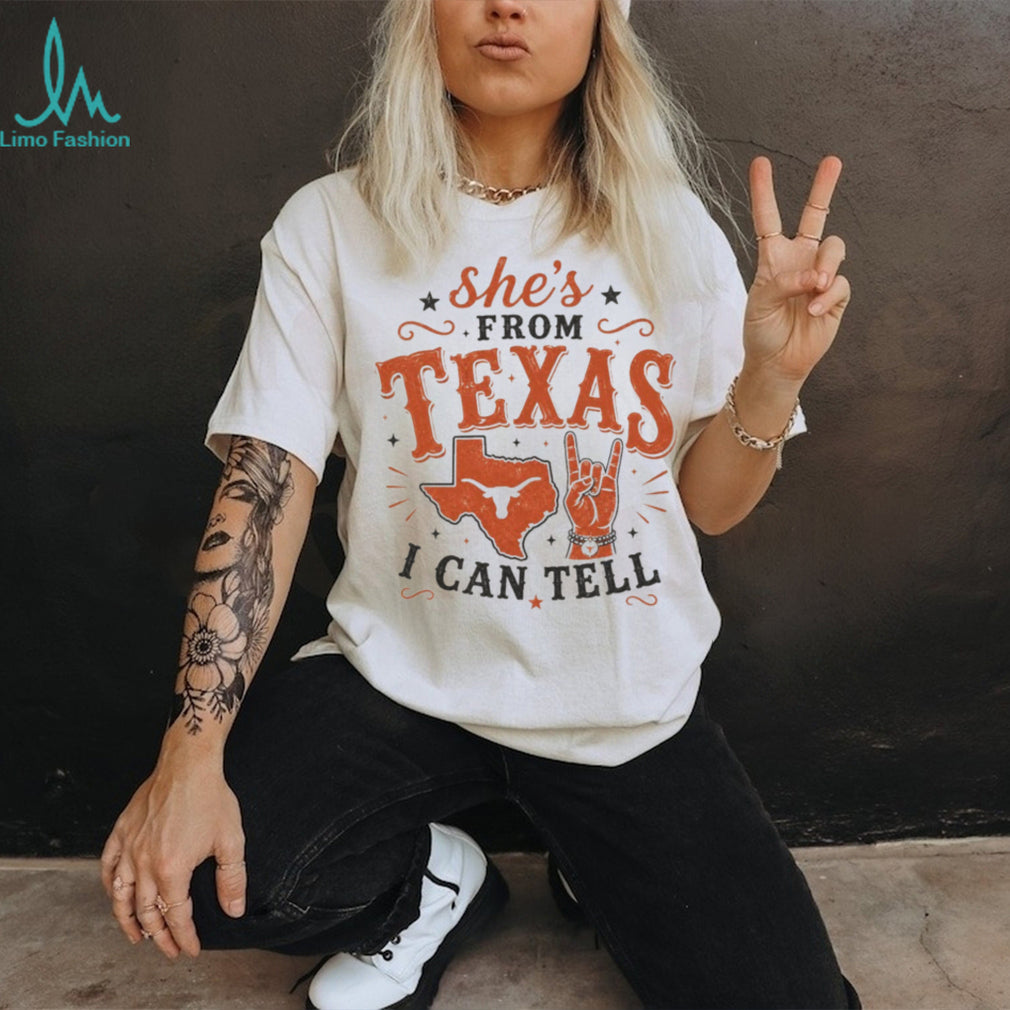 Texas Longhorns Softball she’s from Texas I can tell shirt
