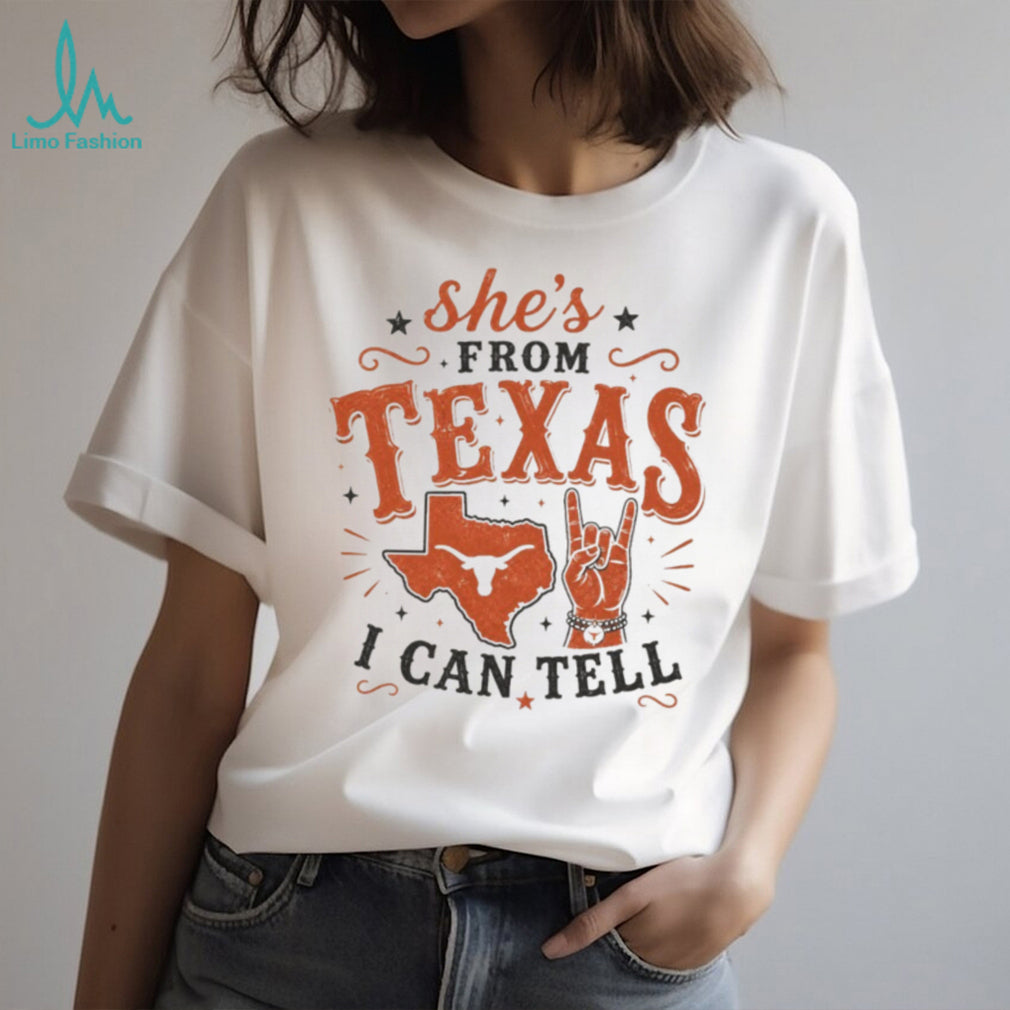 Texas Longhorns Softball she’s from Texas I can tell shirt