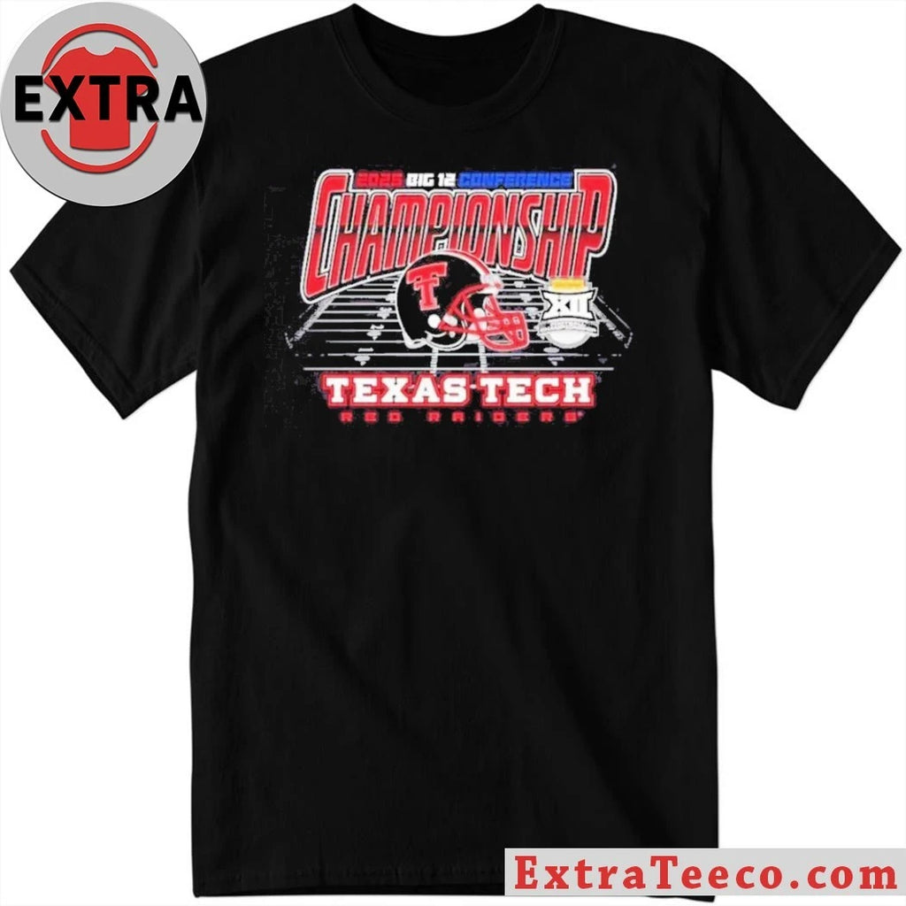 Official Texas Tech Red Raiders 2025 Big 12 Conference Championship Helmet Shirt