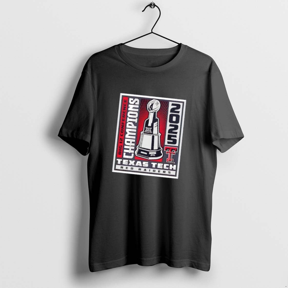 Official Texas Tech Red Raiders 2025 Big 12 Conference Champions Trophy T-Shirts, Hoodie, Sweatshirt | PodTeesHub.com
