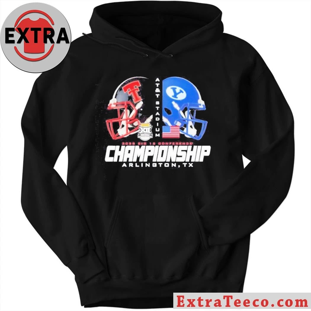 Official Texas Tech Red Raiders Beat Vs BYU Cougars 2025 Big 12 Conference Champions AT&amp;T Stadium in Arlington, Texas Helmet T-Shirt