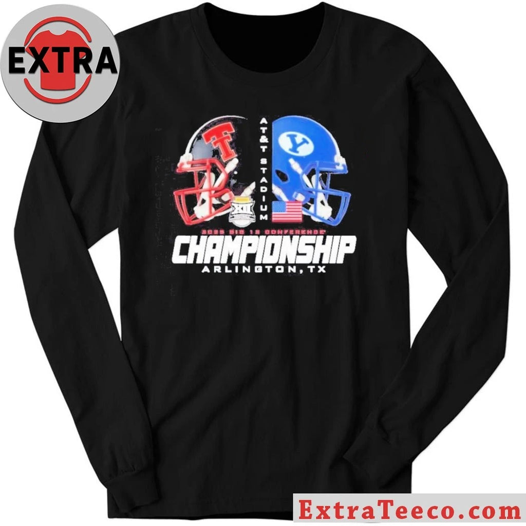 Official Texas Tech Red Raiders Beat Vs BYU Cougars 2025 Big 12 Conference Champions AT&amp;T Stadium in Arlington, Texas Helmet T-Shirt
