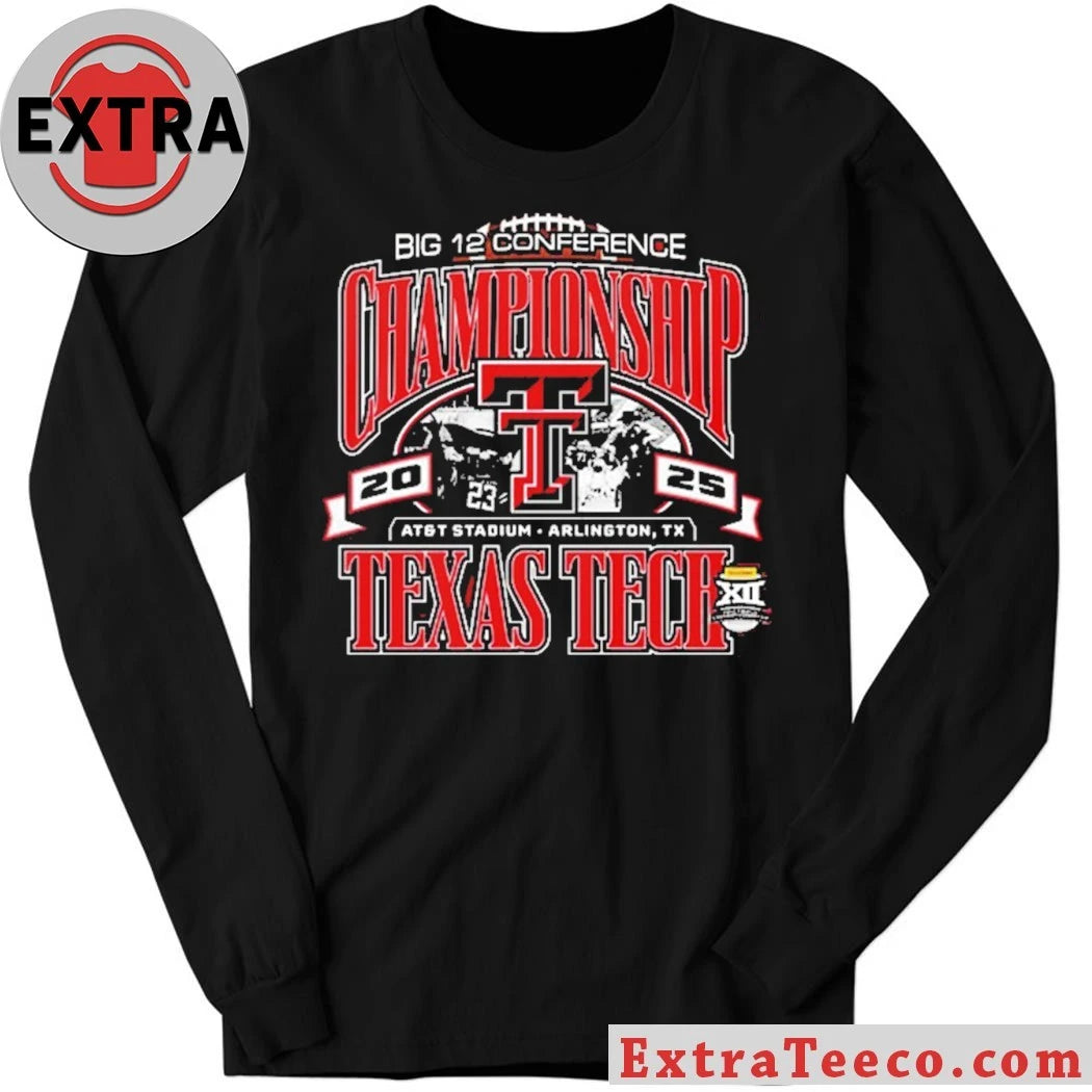 Official Texas Tech Red Raiders Big 12 Conference Championship 2025 At AT And T Stadium In Arlington Texas Logo T-Shirt
