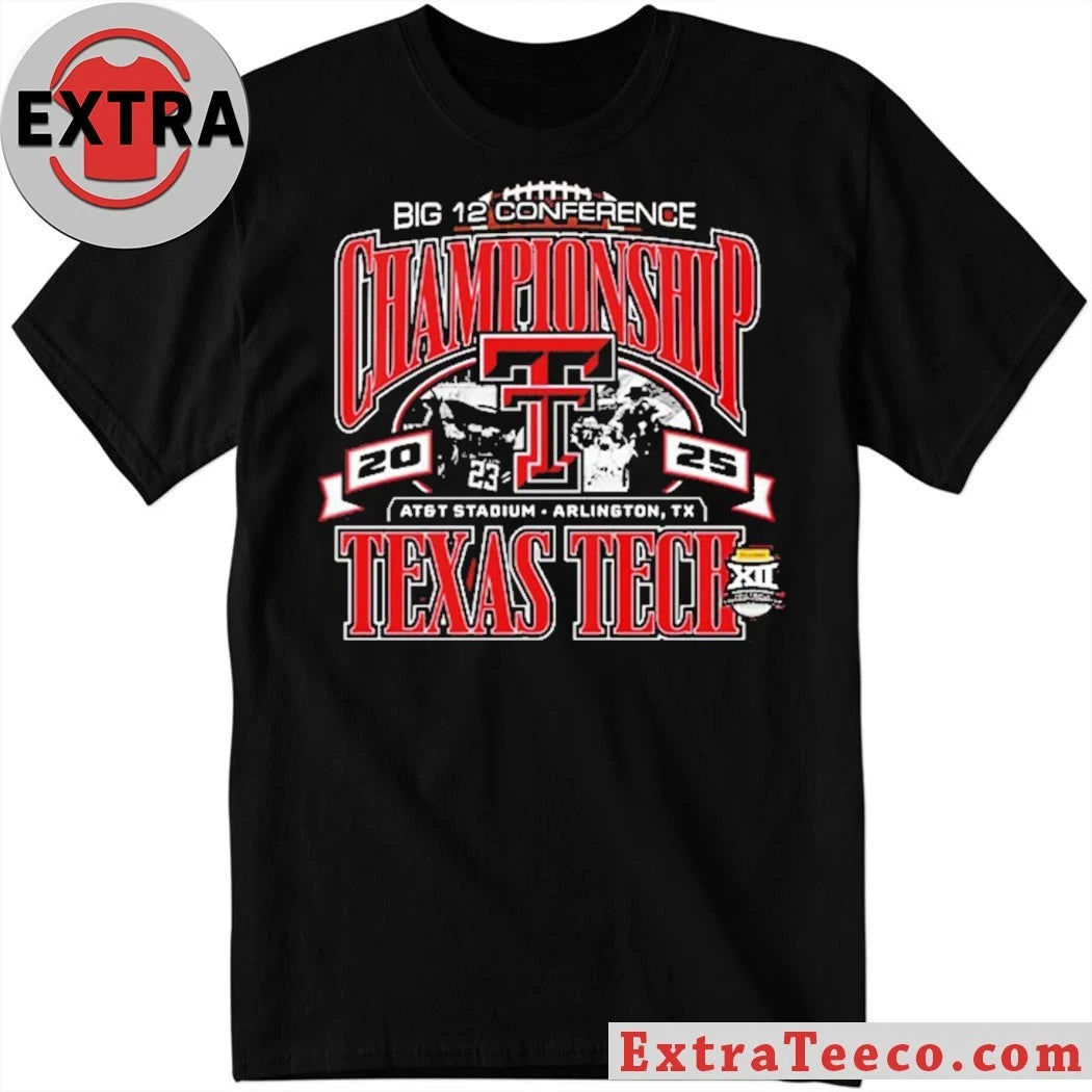 Official Texas Tech Red Raiders Big 12 Conference Championship 2025 At AT And T Stadium In Arlington Texas Logo T-Shirt