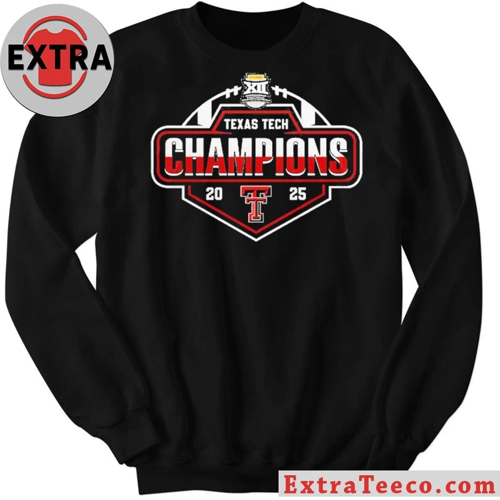 Official Texas Tech Red Raiders Champions Big 12 Conference 2025 Shirt