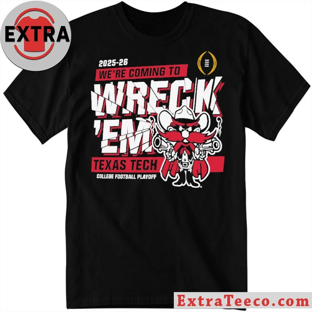 Official Texas Tech Red Raiders Wreck ‘Em Celebrate 2025 Big 12 Championship and College Football Playoff Bound Shirt