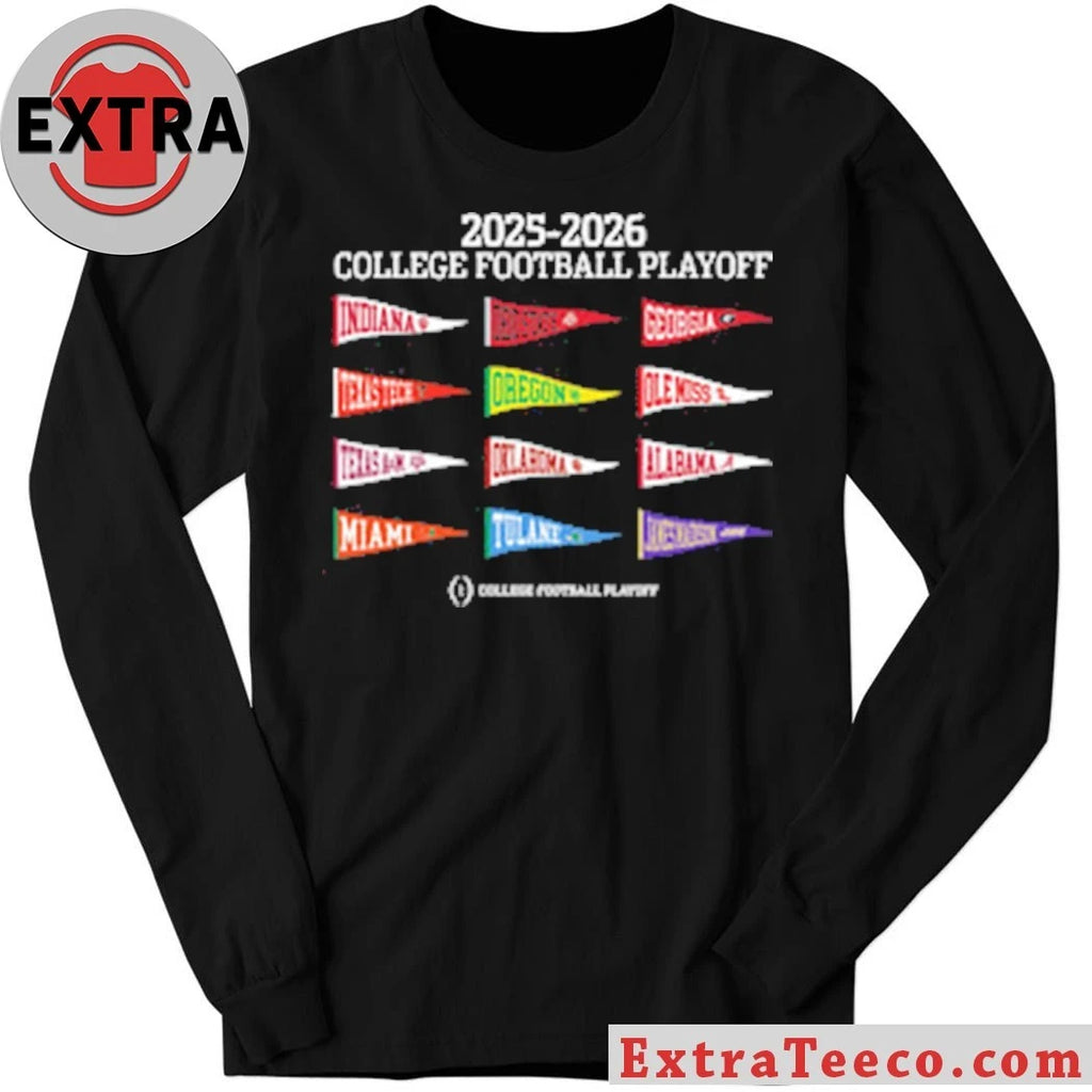 Official The 2025-2026 College Football Playoff with team logos T-Shirt