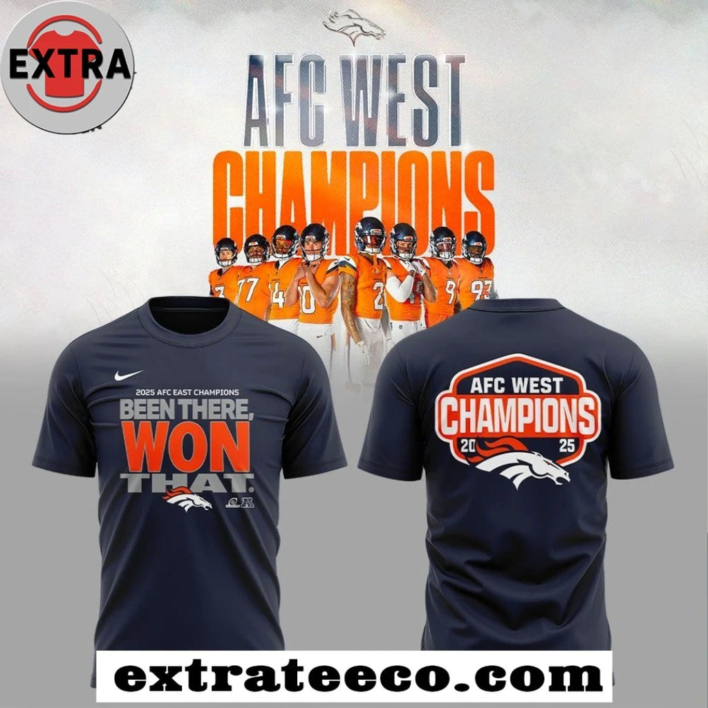 Official The Broncos won the AFC West Champions 2025 Logo Hoodie T-Shirt