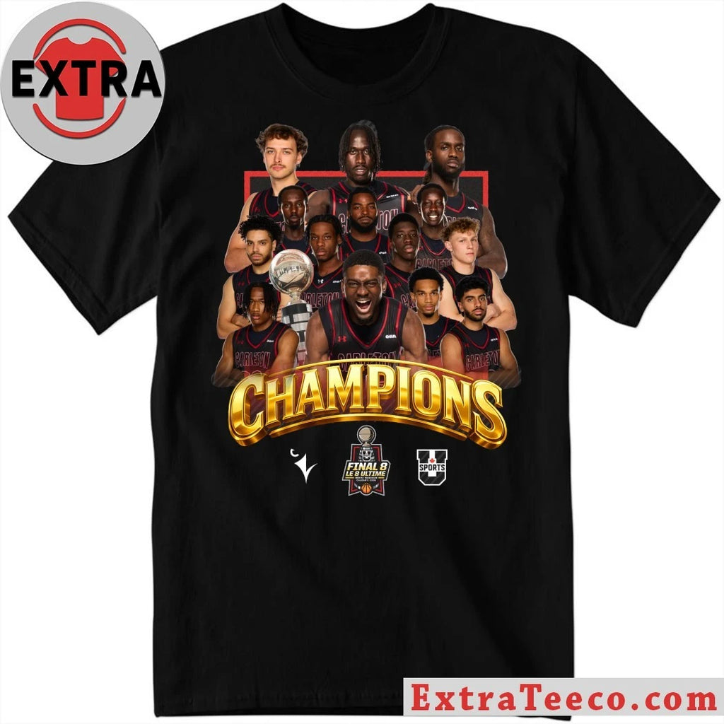 Official The Carleton Ravens men’s basketball team celebrated their victory Shirt