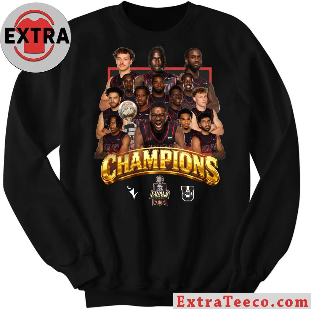 Official The Carleton Ravens men’s basketball team celebrated their victory Shirt