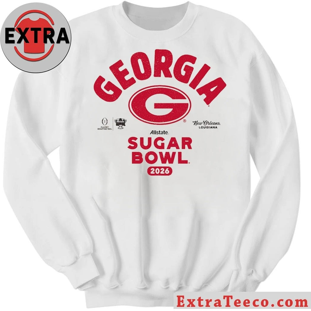 Official The Georgia Bulldogs will play in the 2026 Allstate Sugar Bowl, a College Football Playoff quarterfinal game, at Caesars Superdome in New Orleans, Louisiana on January 1, 2026 Shirt