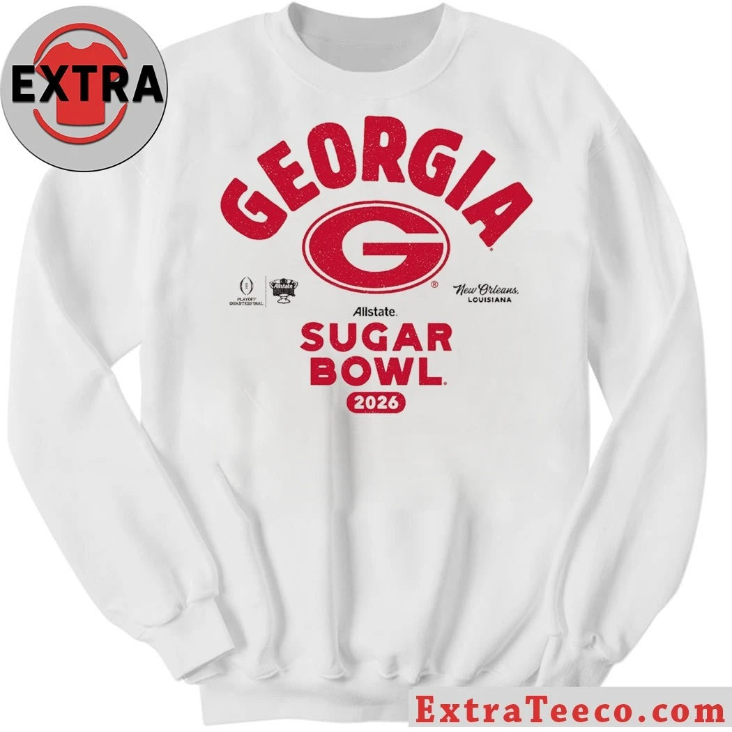 Official The Georgia Bulldogs will play in the 2026 Allstate Sugar Bowl, a College Football Playoff quarterfinal game, at Caesars Superdome in New Orleans, Louisiana on January 1, 2026 Shirt
