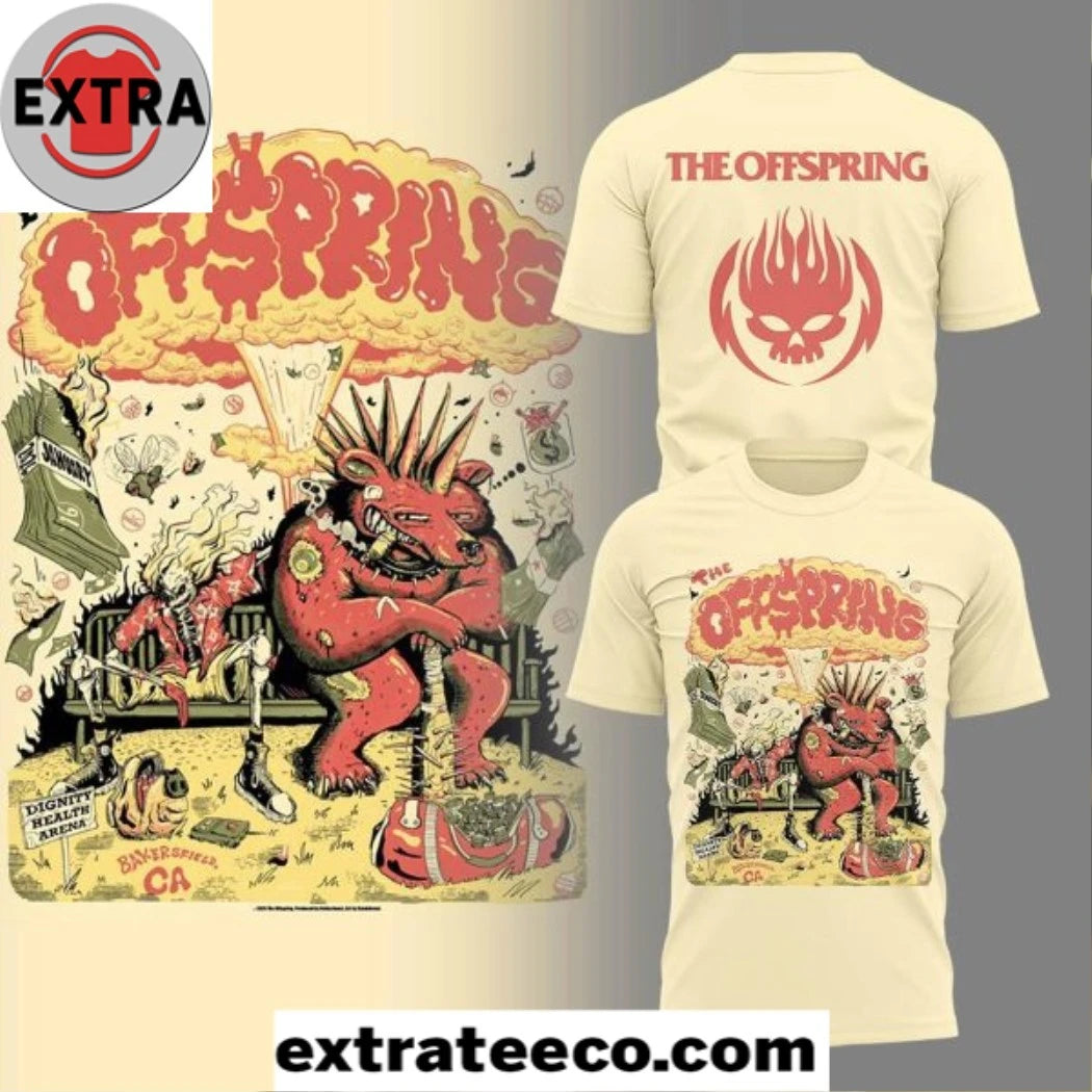 Official The Offspring Supercharged Worldwide In ’26 Tour In California Hoodie T-Shirt