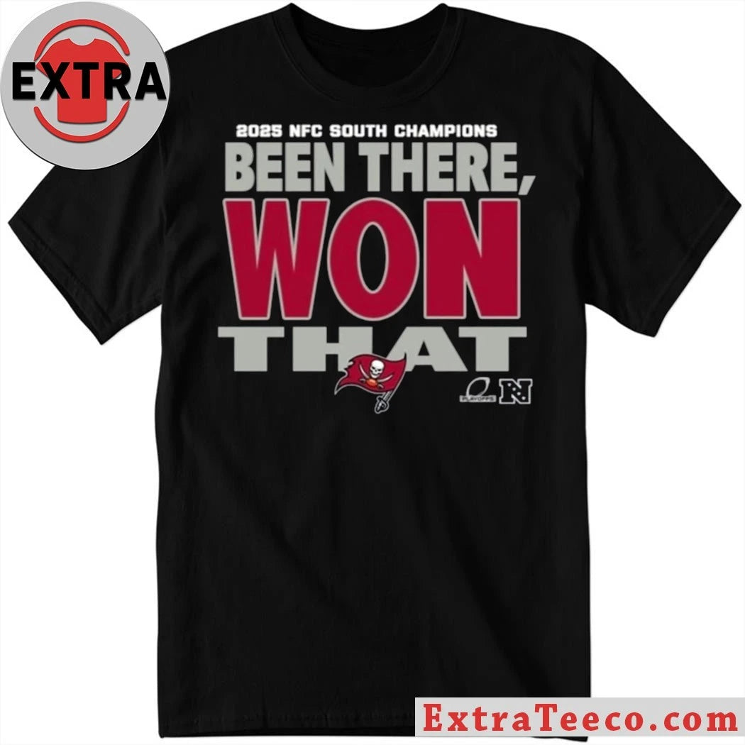Official The Tampa Bay Buccaneers Been There, Won That t-shirt commemorates the team’s 2025 NFC South Championship victory, an event that actually took place in January 2026