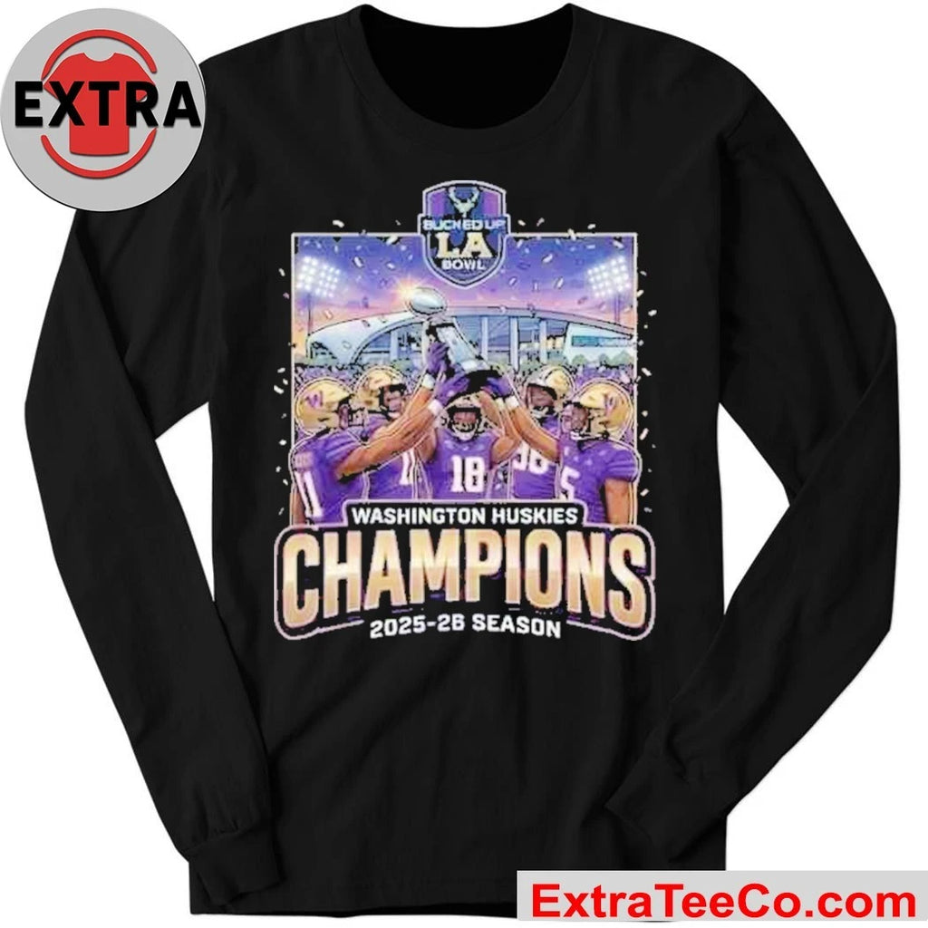 Official The Washington Huskies won the 2025-26 LA Bowl championship with a 38-10 victory over the Boise State Broncos at SoFi Stadium in Inglewood, California Shirt