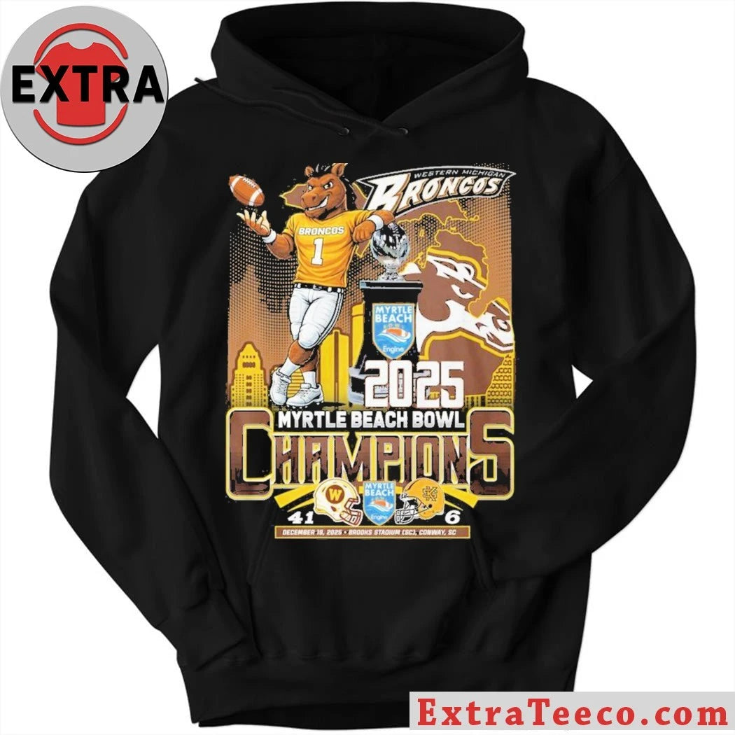 Official The Western Michigan Broncos will win the 2025 Myrtle Beach Bowl championship on December 18, 2025, at Brooks Stadium, Conway, SC T-Shirt