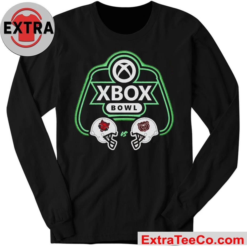 Official The Xbox Bowl 2025 features the Missouri State Bears and the Arkansas State Red Wolves Logo Shirt