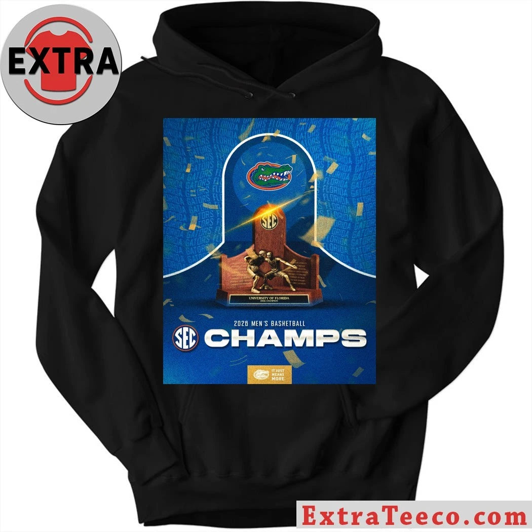 Official This poster commemorates the Florida Gators men’s basketball team from the University of Florida winning the SEC championship in the 2025-26 season Logo T-Shirt