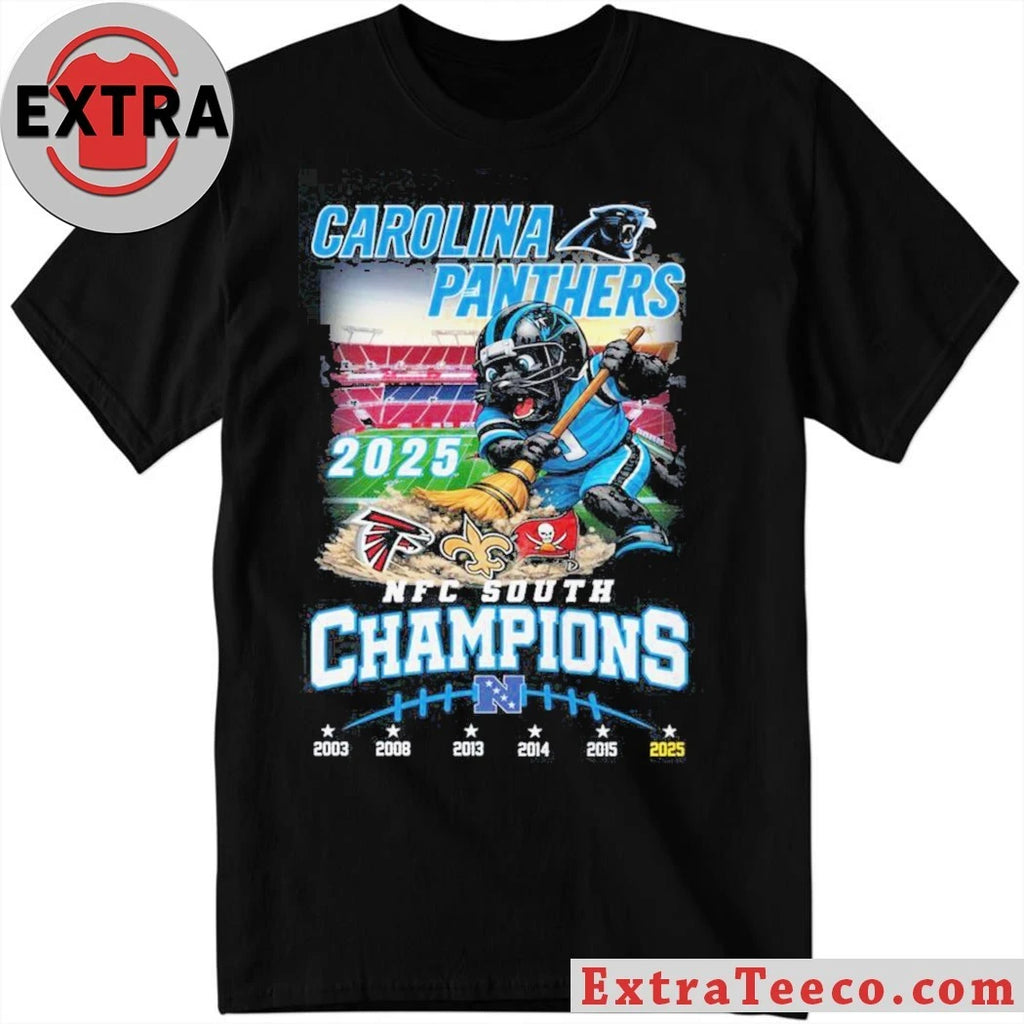 Official This t-shirt commemorates the Carolina Panthers football team winning the NFC South championship in 2025 Shirt