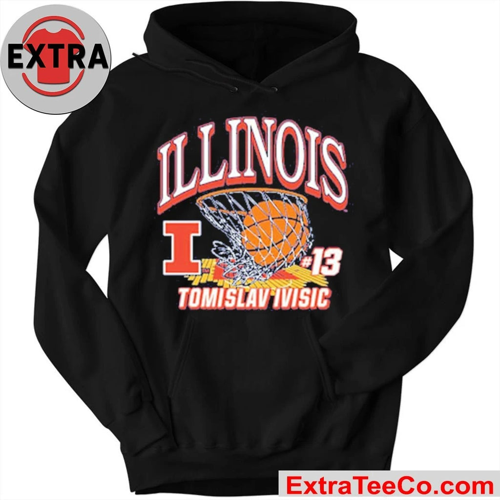 Official Tomislav Ivisic Illinois Fighting Illini Mens Navy Blue NIL Shirt