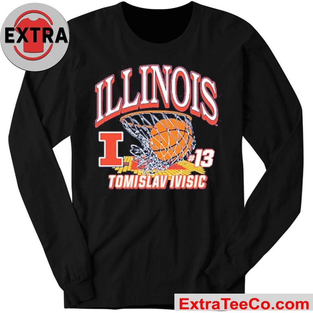 Official Tomislav Ivisic Illinois Fighting Illini Mens Navy Blue NIL Shirt